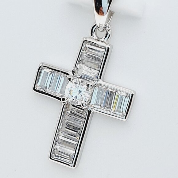 925 Sterling Silver Cubic Zircon Pendant for Women/Girls, US925P1112 - Picture 3 of 8